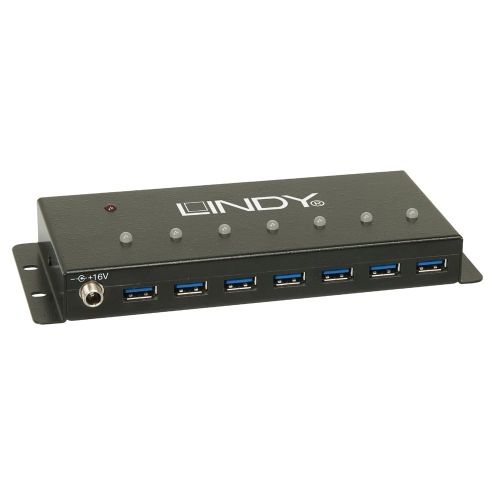 7 Port USB 3.0 Industrial Hub, Metal Case